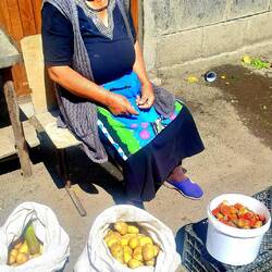 Meine Himbeeren Verkäuferin