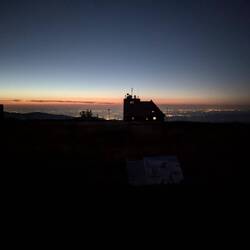 millions of lights out of the Rhine valley and the last sunlight