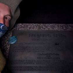 a proofing picture of me and the summit stone at 9.30 pm