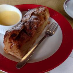Eis zum Kühlen gab es keins, Strudel tut's auch.