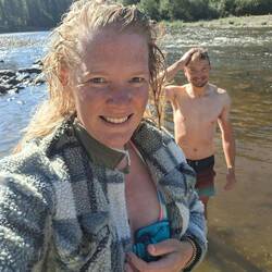 morgendliche "Dusche", hier am Willow River