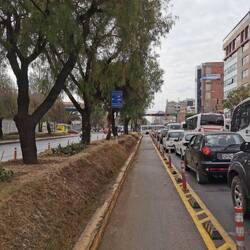 Fahrradspur in Cusco