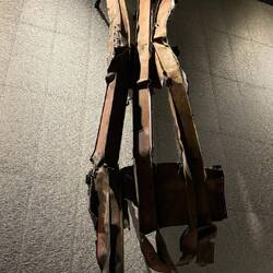 in der Hitze verbogene Stahlträger des alten World Trade Center