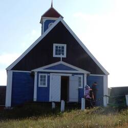 The first house & church