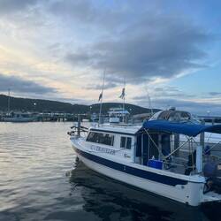 Back in the water at Munising Bayshore Marina.