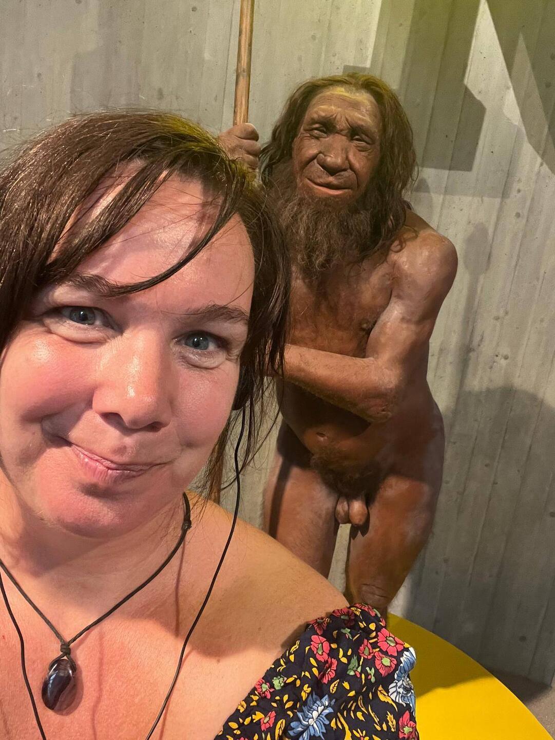 Da isser! Selfie mit dem Neandertaler 😁