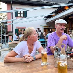 CJ showing amazement that Bill is actually talking at dinner
