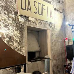 Sofia Loren made a movie here using that pizza oven, hence the name!