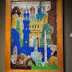 Colored Glass Mosaic Cairo Minarets
