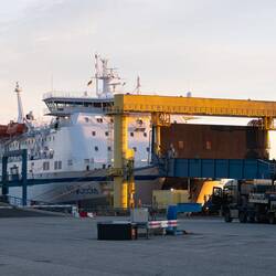 Fährhafen in Rostock