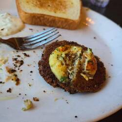 🥺 Really thin, lots of filler and not much crab.