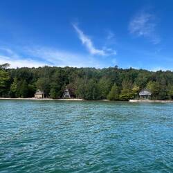 There are some private homes on Grand Island