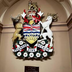 Das Wappen von Britischkolumbien