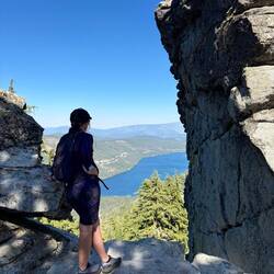 Sarai at the top of Donner Summit