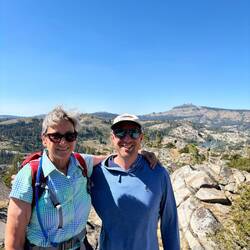 Hiking Donner Summit Trail - cousin Luke Eberle