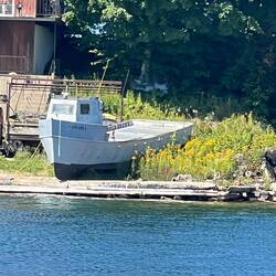 Old fishing boat in Munising