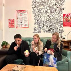 Gelato with friends (and sisters)