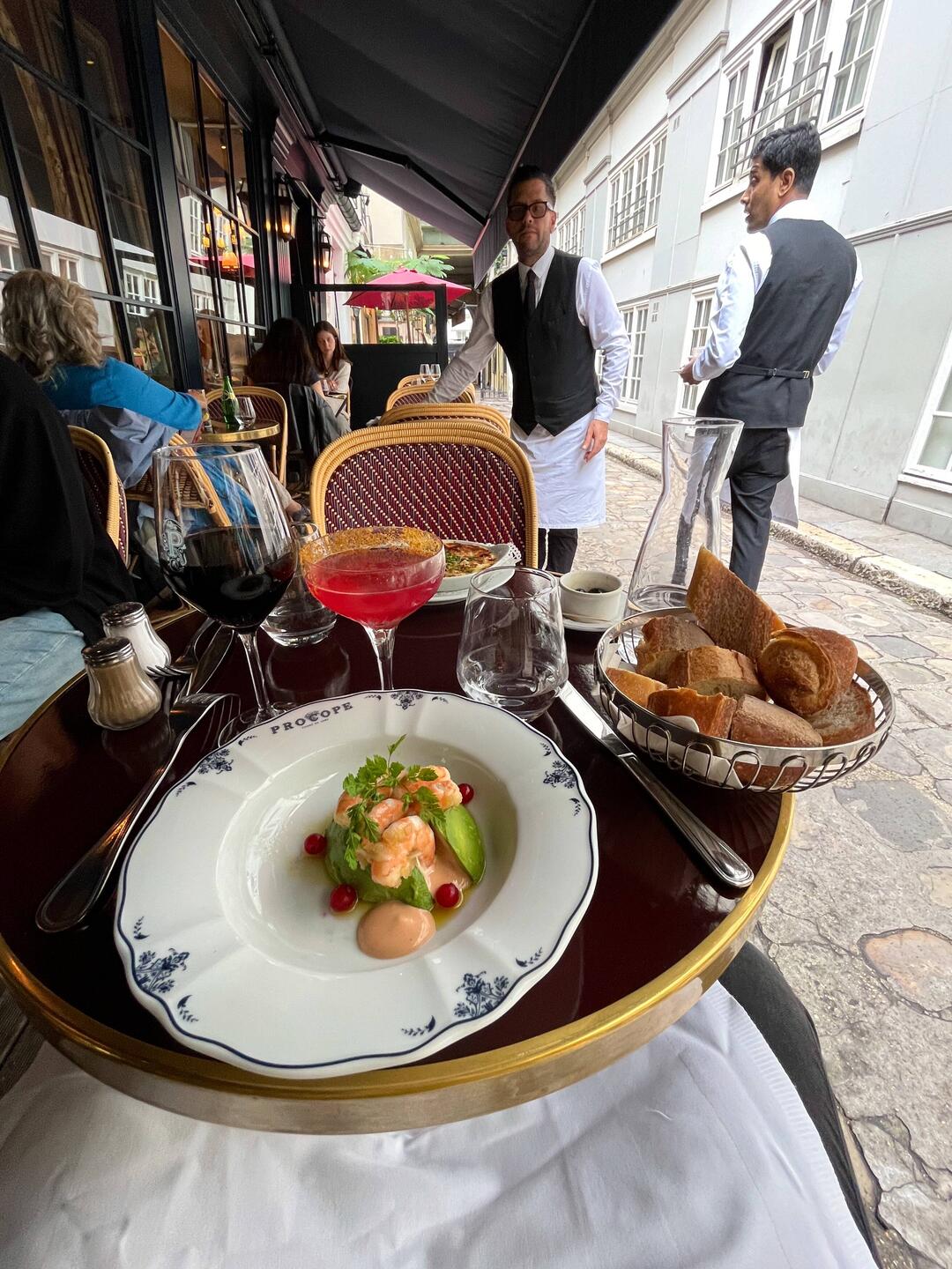 The shrimp and avocado appetizer