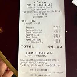A bit expensive, but online with other Paris, restaurants