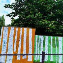 Kastanie mit Lindenstämmen