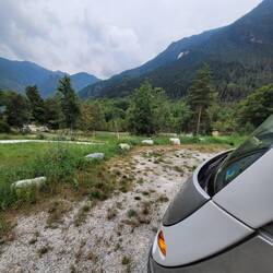 Acceglio, area camper