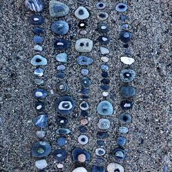 Land Art am Strand. Wohin mich die Muße eben treibt...