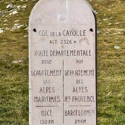 Der Cayolle bildet die Grenze zwischen zwei Département