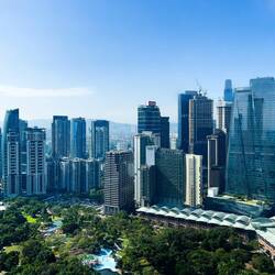 Skyline from the Petronas Twin Towers — Kuala Lumpur, Malaysia.