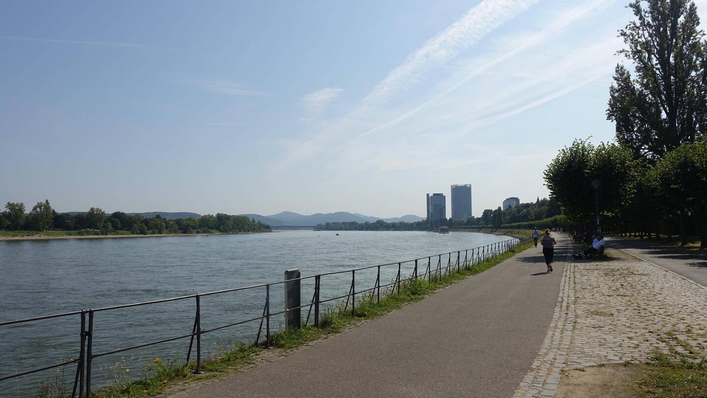 Blick auf den Rhein von Bonn aus