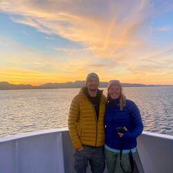 Toller Sonnenuntergang bei kühlem Wind