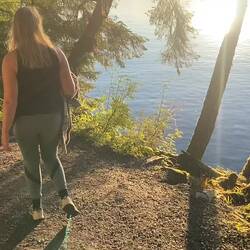 Sonnenuntergang am Rushbrooke Trail