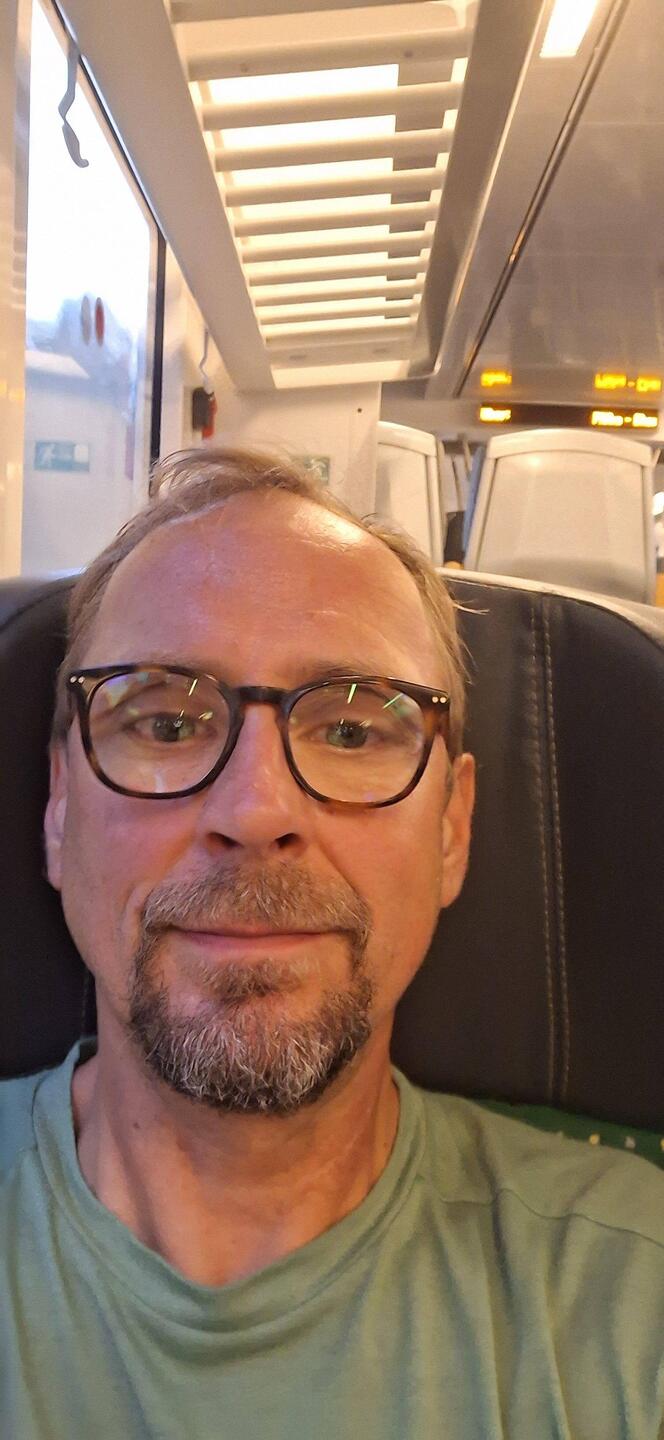 Im Zug nach Memmingen, von wo unser Flieger nach Suceava in Rumänien gehen wird