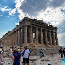 The photo doesn't do justice to the impressive scale of the Parthenon.