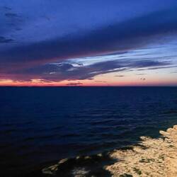 Nach Sonnenuntergang von unserem Balkon