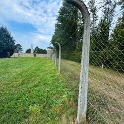 Electric fence surrounding the camp