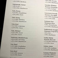 Listing from the Room of Remembrance.