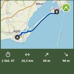 Route nach Sete