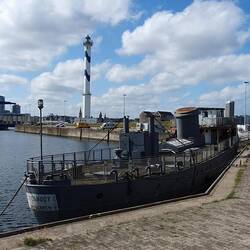 Unser Standort an diesem Schiff