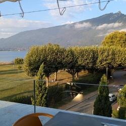 View from the hotel's breakfast balcony