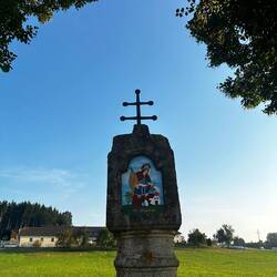 St Florian with the blue sky