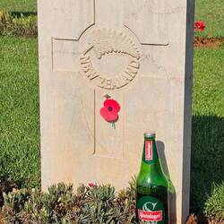 A typically Kiwi tribute to a lost soldier. NZ servicemen paid a heavy price on Crete.