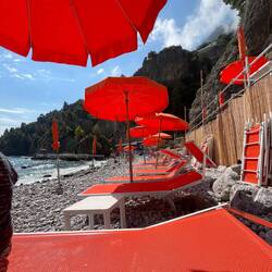 Beach outside the restaurant we had lunch at
