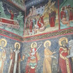 Herrliche Fresco an den Wänden