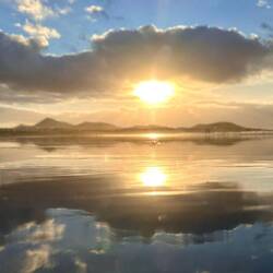 La Graciosa am Horizont