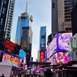 Abend's unterwegs auf dem Times Square