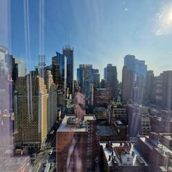 Blick aus dem Hotelzimmer im 25. Stock