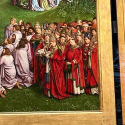 Zoom in to see find the priest with his own tongue on a rope. Second row on the right