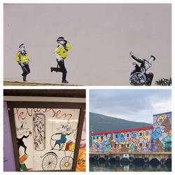 Streetart, überall in der Stadt verteilt