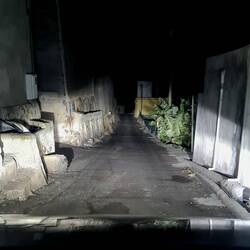 This is the route to my apartment - narrow, with a steep drop to the right at one point