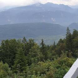 Aussicht von der Bergstation der Mendelbahn.